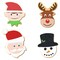 CookieCutter.com 4 Piece Christmas Cookie Cutter Set Elf Face, Reindeer Face, Snowman Face, Santa Face, Metal Shapes Made in USA, Silver